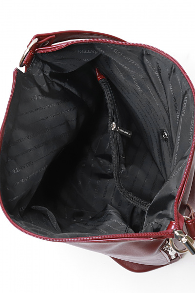 Круглогодичная экокожа сумка на каждый день красная Galanteya 9824.24с445к45 бордо - фото 5