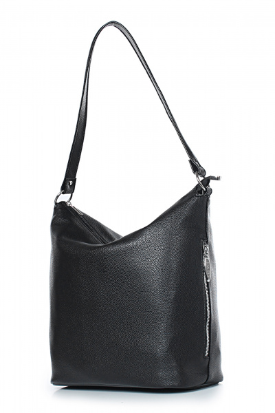 Круглогодичная экокожа сумка на каждый день черная Galanteya 9824.24с445к45 черный - фото 1