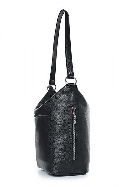 Круглогодичная экокожа сумка на каждый день черная Galanteya 9824.24с445к45 черный - фото 4