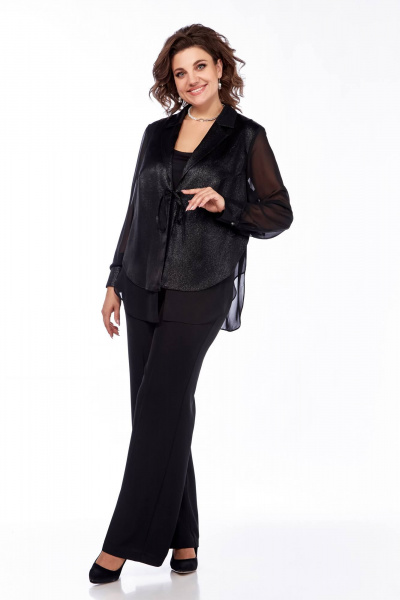 Трехпредметный нарядный комплект из бархата Ольга Стиль С-866 - фото 6