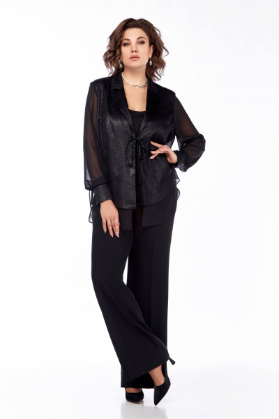 Трехпредметный нарядный комплект из бархата Ольга Стиль С-866 - фото 3