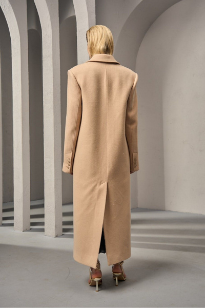 Пальто из шерсти макси с классическим стилем DEVITA 9001-1 бежевый - фото 10