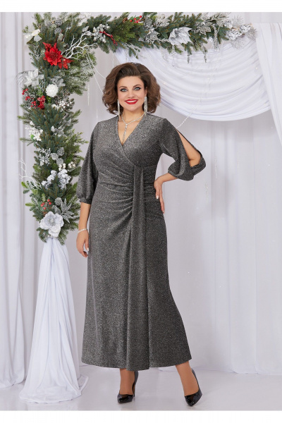 Платье прилегающего силуэта с ремнем и разрезом для особых случаев Mira Fashion 5480 - фото 1