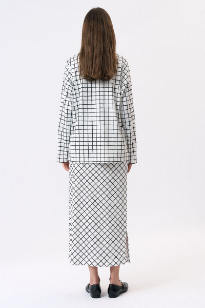 Белая классическая рубашка из вискозы Art Ribbon M1044T - фото 3