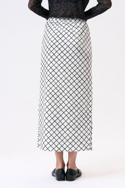 Круглогодичная белая юбка из вискозы Art Ribbon M1044Y - фото 5