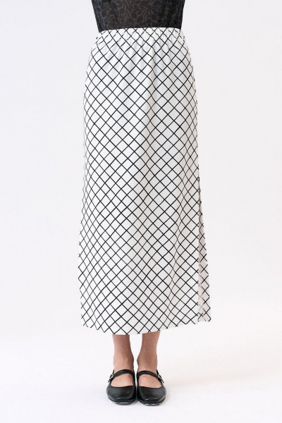 Круглогодичная белая юбка из вискозы Art Ribbon M1044Y - фото 1