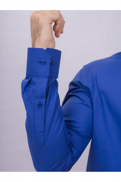 Деловая рубашка slim из хлопка с классическим воротником Nadex 01-061811/201-24 классический_синий_мини-оксфоррд - фото 13