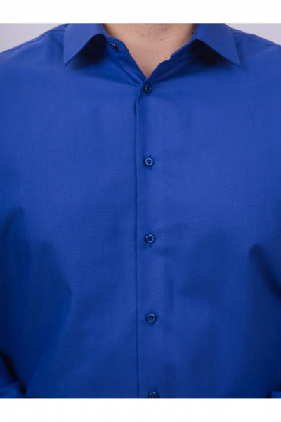 Деловая рубашка slim из хлопка с классическим воротником Nadex 01-061811/201-24 классический_синий_мини-оксфоррд - фото 10