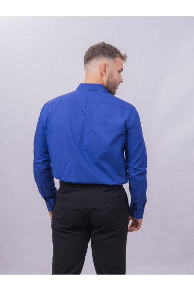 Деловая рубашка slim из хлопка с классическим воротником Nadex 01-061811/201-24 классический_синий_мини-оксфоррд - фото 5