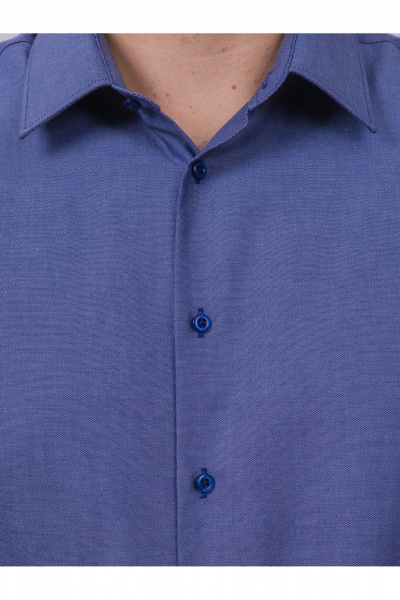 Рубашка slim из хлопка с классическим воротником Nadex 01-061811/201-24 темно-джинсовый_мини-оксфоррд - фото 9