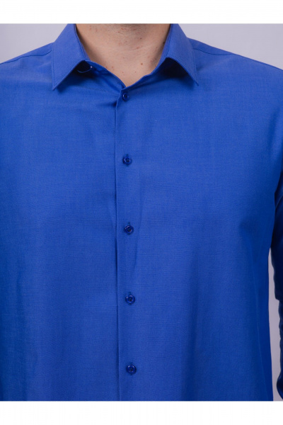 Классическая хлопковая рубашка slim из хлопка с воротником Nadex 01-088611/201-24 синий_мини-оксфорд - фото 9