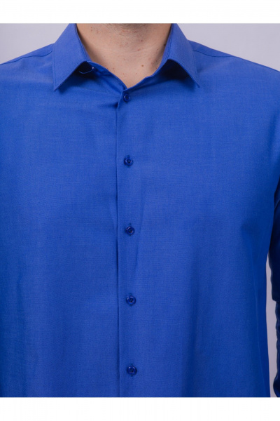 Классическая хлопковая рубашка slim из хлопка с воротником Nadex 01-088611/201-24 синий_мини-оксфорд - фото 8