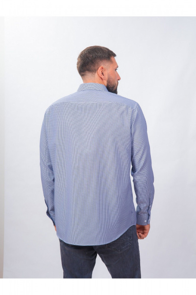 Рубашка в клетку классический стиль для повседневной носки Nadex 01-088812/403-24 сине-белый - фото 6