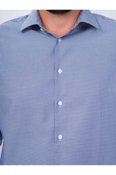 Рубашка в клетку классический стиль для повседневной носки Nadex 01-088812/403-24 сине-белый - фото 3