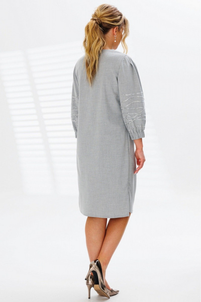Платье трикотаж на каждый день с карманами и складкой Faufilure C1660 - фото 4