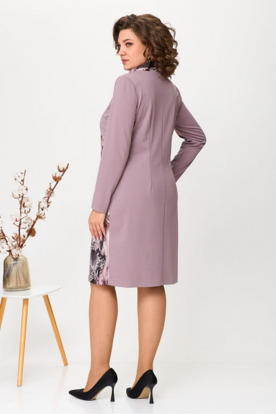 Платье из трикотажа с вставками и воротником-хомут Fortuna ШЖ 1524 - фото 3