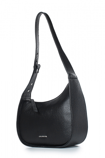 Круглогодичная черная кожаная сумка на молнии Galanteya 13824.24с603к45 черный - фото 1