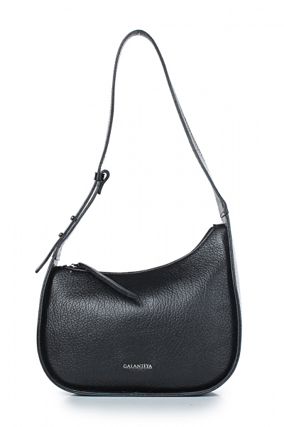 Круглогодичная черная кожаная сумка на молнии Galanteya 13824.24с603к45 черный - фото 2