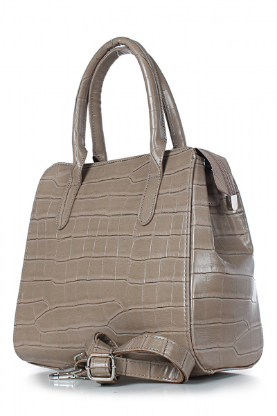 Круглогодичная бежевая экокожаная сумка на плечо Galanteya 27624.24с988к45 бежевый_т. - фото 1