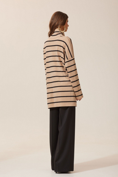 Трикотажный джемпер свободного кроя с длинным рукавом Lyushe 3947 - фото 6