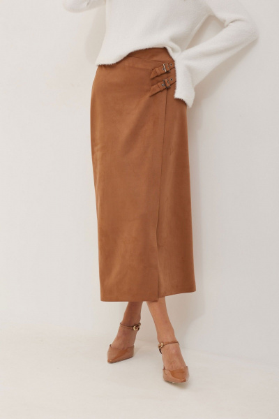 Юбка прямого силуэта из искусственной замши Lyushe 3948 - фото 4