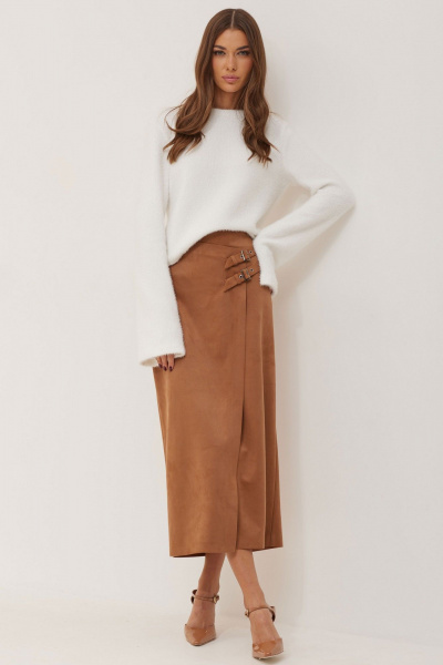 Юбка прямого силуэта из искусственной замши Lyushe 3948 - фото 3