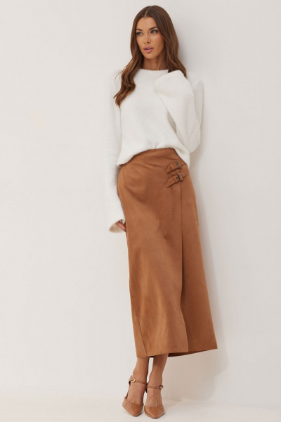 Юбка прямого силуэта из искусственной замши Lyushe 3948 - фото 2