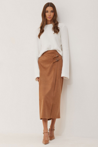 Юбка прямого силуэта из искусственной замши Lyushe 3948 - фото 1