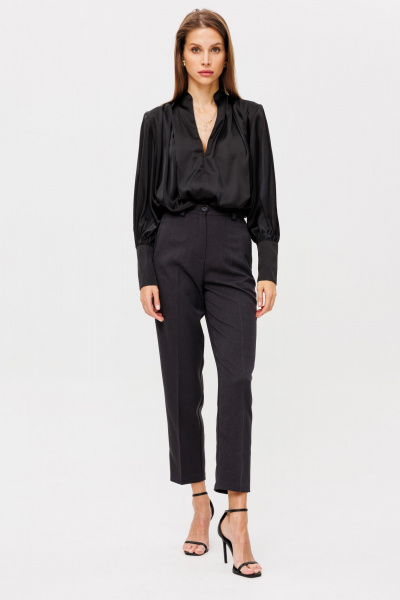 Брюки классические со стрелками и высокой посадкой THE NAME 2350 графит - фото 5