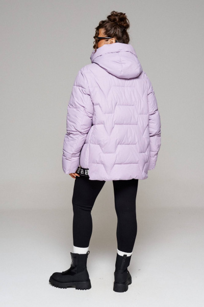 Куртка зимняя прямая с капюшоном и карманами Beautiful&Free 6245 лаванда - фото 8