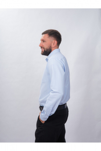 Рубашка деловая из хлопка с классическим воротником Nadex 01-094912/203-24 светло-голубой_самре - фото 10