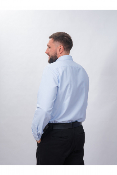 Рубашка деловая из хлопка с классическим воротником Nadex 01-094912/203-24 светло-голубой_самре - фото 9