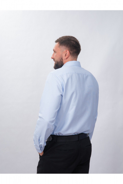 Рубашка деловая из хлопка с классическим воротником Nadex 01-094912/203-24 светло-голубой_самре - фото 8