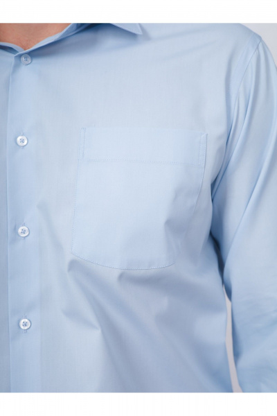 Рубашка из хлопка на пуговицах с длинным рукавом Nadex 01-094912/204-24 светло-голубой - фото 5