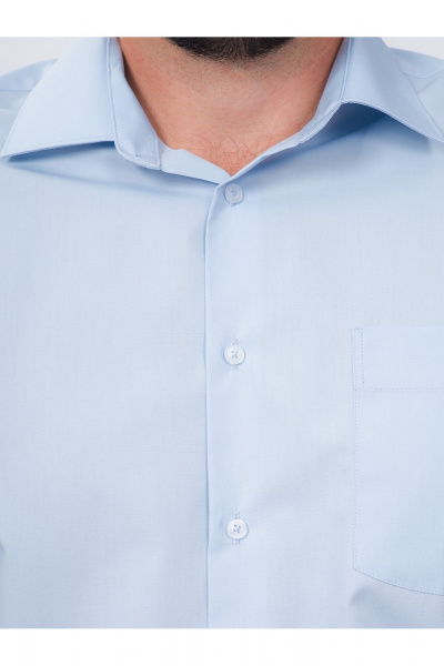 Рубашка из хлопка на пуговицах с длинным рукавом Nadex 01-094912/204-24 светло-голубой - фото 4