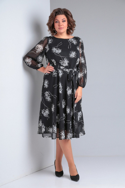 Платье полуприлегающего силуэта с резинкой Le Collect 226 - фото 7