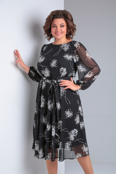 Платье полуприлегающего силуэта с резинкой Le Collect 226 - фото 6