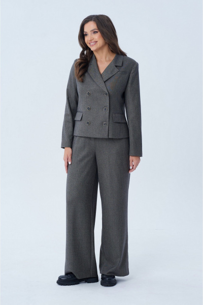 Жакет и брюки палаццо в деловом стиле Le Collect 239 - фото 6