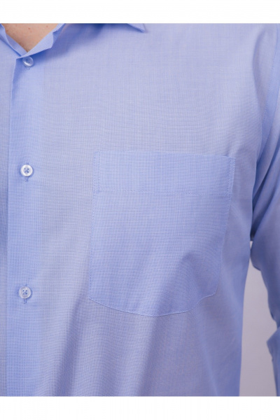 Рубашка классическая в полоску из хлопка для офисного стиля Nadex 01-095013/203-24 светло-голубой - фото 6