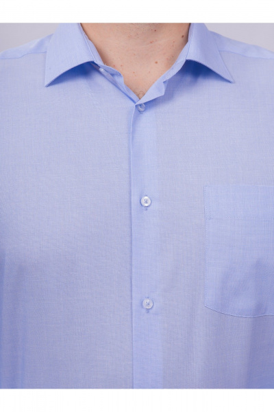 Рубашка классическая в полоску из хлопка для офисного стиля Nadex 01-095013/203-24 светло-голубой - фото 5