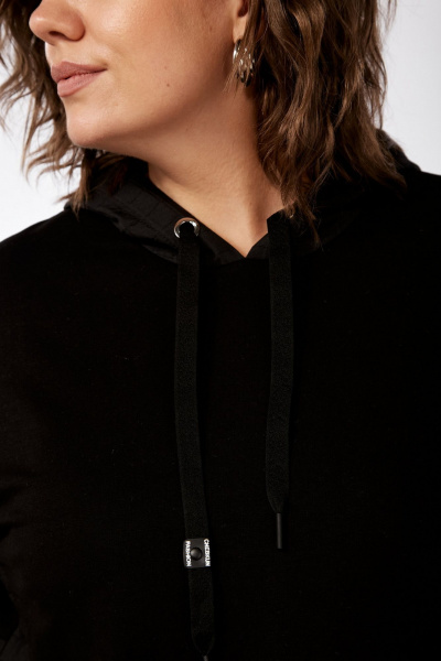 Костюм из юбки и жакета с капюшоном и эффектом стежки Jurimex 3225 - фото 4