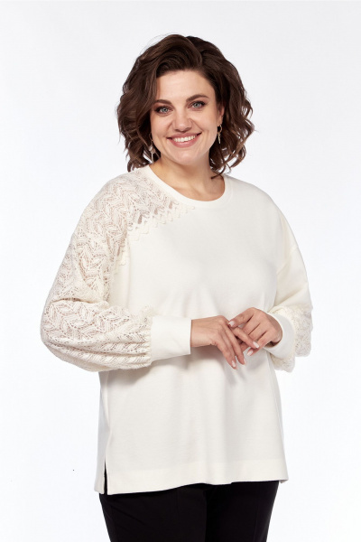 Демисезонный джемпер свободного силуэта с кружевом Jurimex 3216 - фото 10