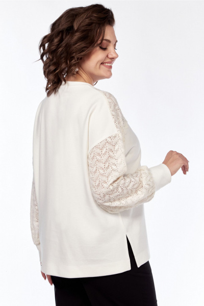 Демисезонный джемпер свободного силуэта с кружевом Jurimex 3216 - фото 7