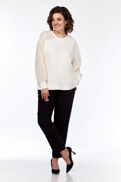 Демисезонный джемпер свободного силуэта с кружевом Jurimex 3216 - фото 1