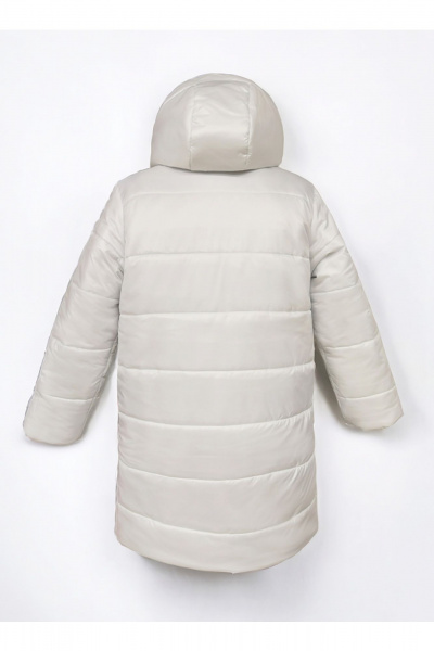 Пальто из плащёвой ткани с капюшоном для демисезона Франтишка З-3513с-24с-122-с78 белый - фото 2