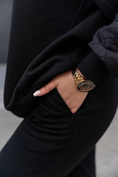 Брюки и свитшот из трикотажного футера Luna 193 чёрный - фото 12