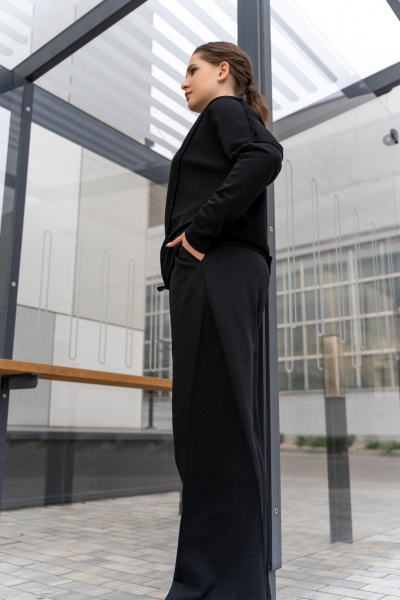 Брюки и свободный свитшот с капюшоном из трикотажа Luna 198 чёрный - фото 14