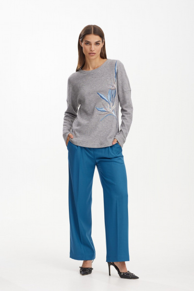 Брюки с завышенной посадкой и боковыми карманами NiV NiV fashion 3118 - фото 11