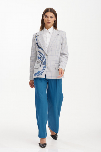 Брюки с завышенной посадкой и боковыми карманами NiV NiV fashion 3118 - фото 1