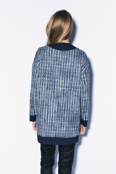 Кардиган прямого силуэта с металлическими пуговицами MilMil 1146_Оксфорд - фото 7